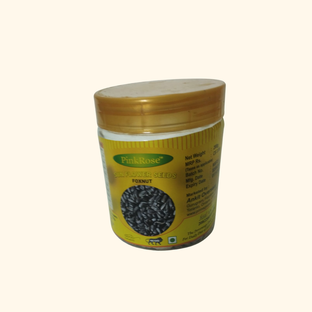 PinkRose™ Sunflower Seeds – Premium Foxnut Grade | 200g | Rich in Fiber & Antioxidants